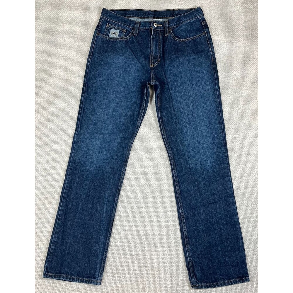 Cinch Silver Label Jeans Men's 34x32 Slim Straight Leg Blue Cowboy Work Wear